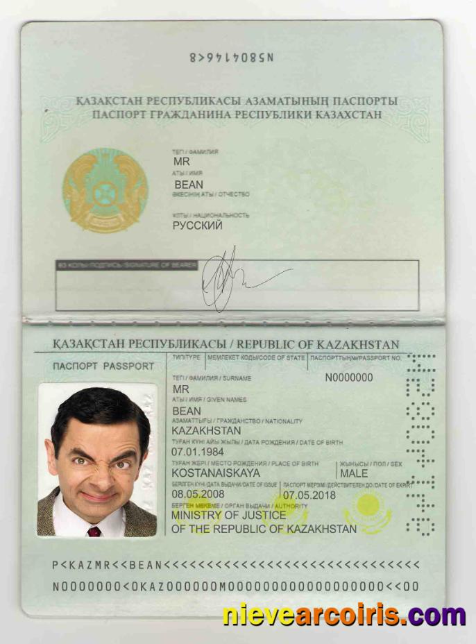 Kazakhstan passport 1991-2009